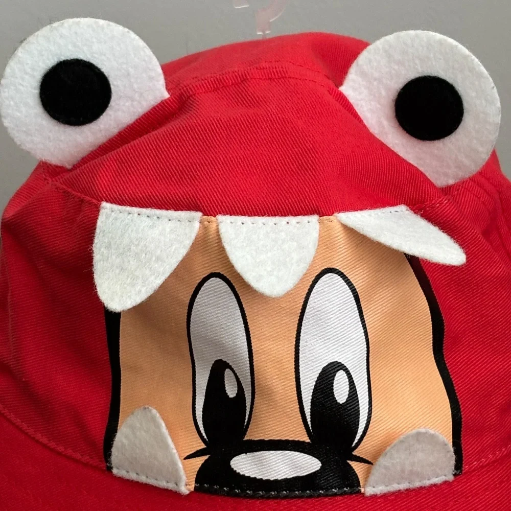 DISNEY PARKS Authentic Original Youth MICKEY MOUSE Red Bucket Hat Cap NEW
